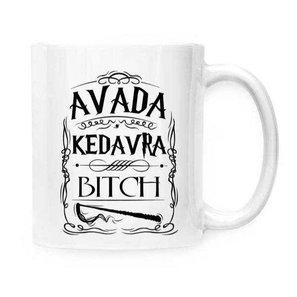Hrnek malý bílý s potiskem Avada kedavra 