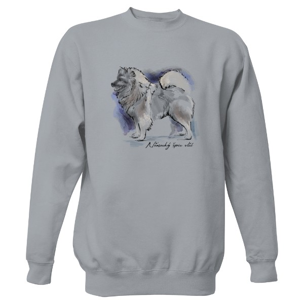 Mikina bez kapuce Unisex s potiskem Německý špic vlčí 