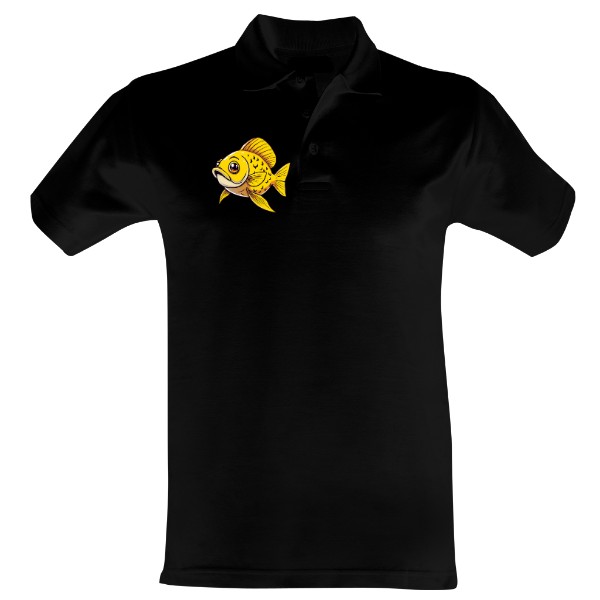 Pánská polokošile Cotton s potiskem Zlatá rybka